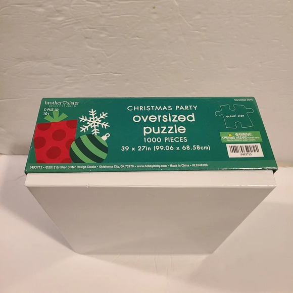 Brother Sister Design Studio Christmas Party Oversized Puzzle 39×27in.1000pc. - Picture 3 of 6